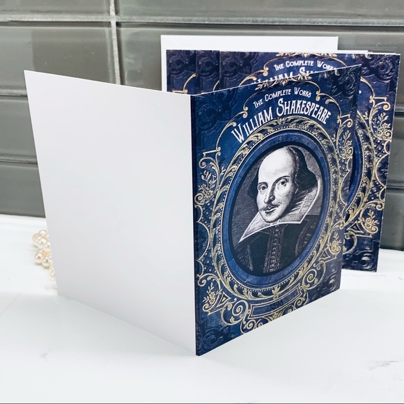 William Shakespeare Greeting Card 4 Cards + 4 Envelops - Picture 2 of 3
